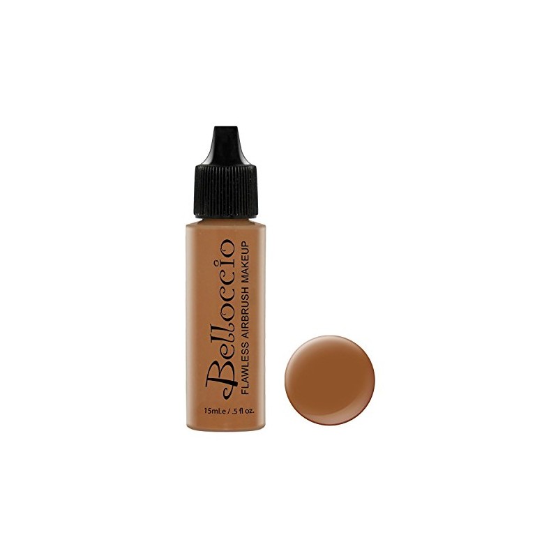 Belloccio's Professional Cosmetic Airbrush Makeup Foundation 1/2oz Bottle: Hazelnut- Medium-