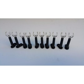 Black 10 pcs Lots of 10mm x 45mm Tall Neon Sign Tube Support Stand Accessory Tube Holder