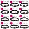 ZENSE - Zodiac Black Onyx Bead Stretch Bracelet for Men,