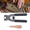 Leather Silent Pliers Diamond Awl Black Handle 4mm 4 Teeth