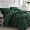 Ubauba 7pc Dark Green Comforter Set Queen Size, Hunter Green