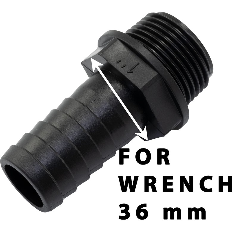 AERZETIX - C63625 Set of 2 Male Hose Connection Straight
