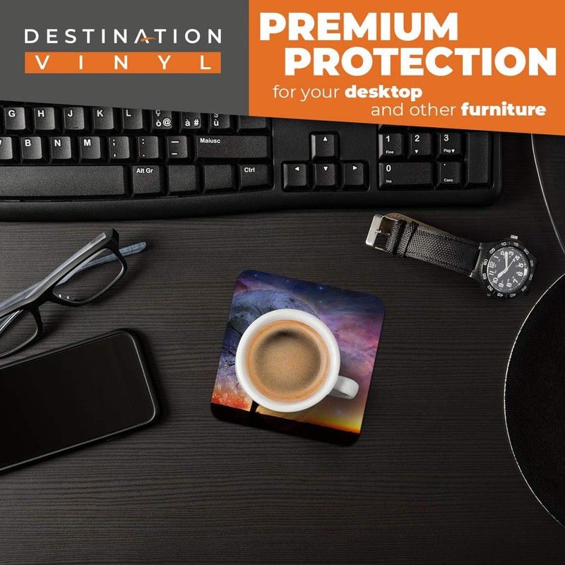 2 x MDF Glossy Top Coasters Square - Sunset Giant