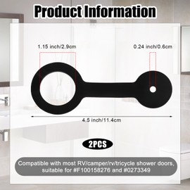 PEUTIER 2pcs RV Shower Door Latch, RV Shower Door Travel Strap RV Shower Door Travel Strap Replacement RV Shower Door Travel Latch Strap for Safe Travel