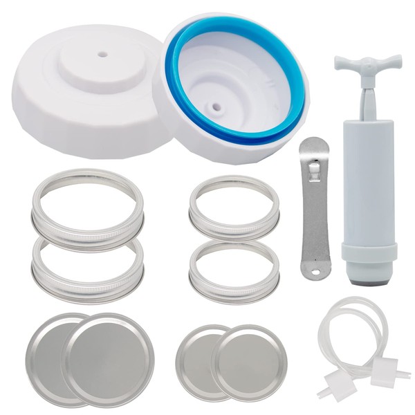 Mason Jar Manual Vacuum Sealer Kit for Wide Mouth and
