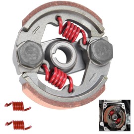 Cylemoto Heavy Duty Clutch Pad & Extra 2 Springs 43cc 47cc 49cc 50cc 2-Stroke Engine Racing Clutch Pads for Mini Moto Pocket Rocket Kid Bike ATV SYX Moto Red