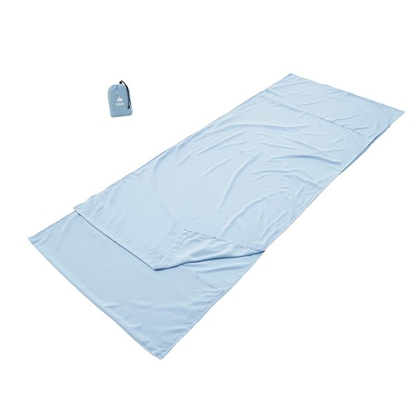LOGOS 72600325 Anti-bacterial Deodorizing Silky Inner Shraf, Blue, (Approx.) Width