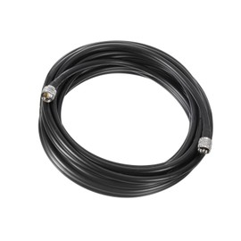 MECCANIXITY 50 Ohm UHF Male to UHF Male Coaxial Cable RG8 7.5M/24.6ft 10mm Jumper CB Antenna Cable Low Loss for Radios, Antennas, SWR Meter, Analyzer