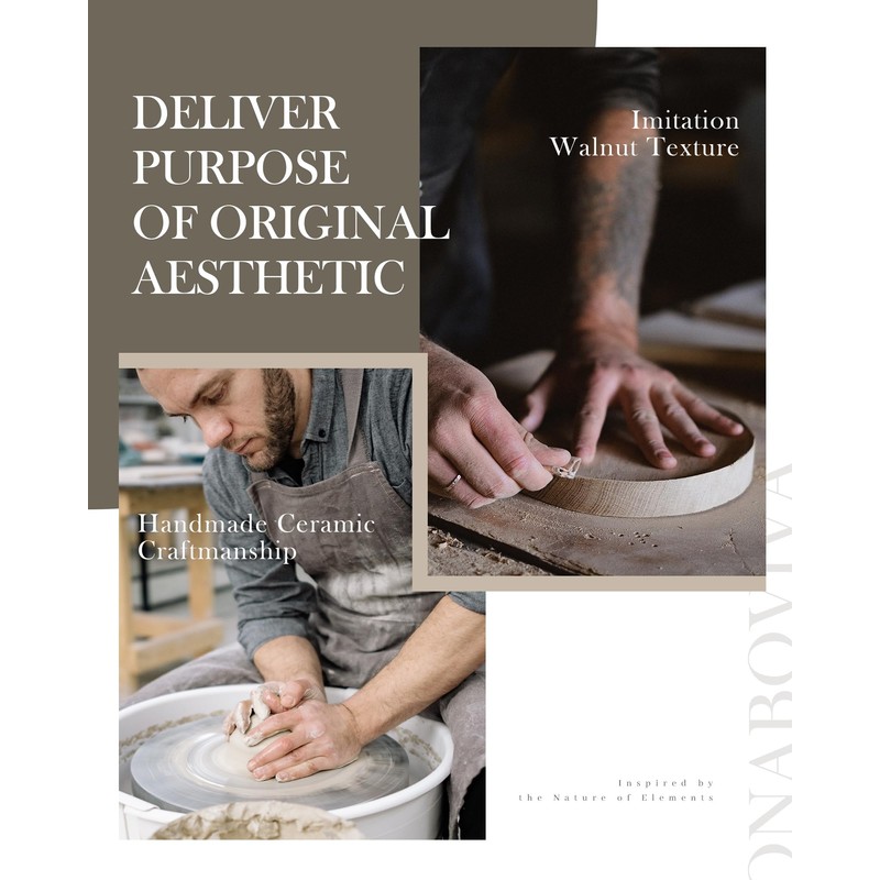 Onaboviva Essential Oil Diffuser, 280ml Ceramic Diffusers for Large Room,