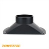POWERTEC 70150V Rectangular Dust Hood for 4 in. OD Attachment,