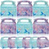 Qpout 12pcs Mermaid Party Boxes, Mermaid Theme Cardboard Lunch Boxes,