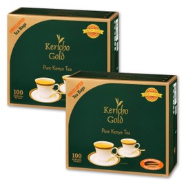 Kericho Gold Black Tea - No Artificial Flavouring - Provides Health Benefits - Origin from Kenya - 100 Envelopes Tea Bags (Pack of 2)