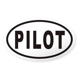CafePress Pilot Euro Oval Sticker Oval Car Bumper Sticker