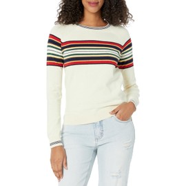 Pendleton Women's Cozy Pullover, Cream Multi Stripe