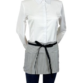 Yloxuf 3 Pack Waist Apron with 3 Pockets, Stripes Half Apron, Waitress Apron with Pockets, Server Aprons kitchen aprons