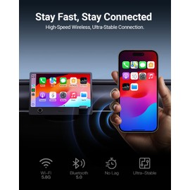 ZUCWO Wireless CarPlay Adapter - Seamlessly Convert Wired to Wireless for Carplay with Fast Plug & Play, Stable Connection, and Low Latency for iOS10+/Android 11+