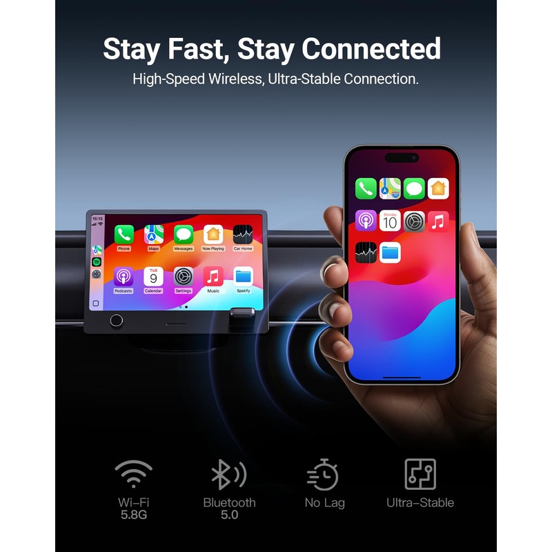 ZUCWO Wireless CarPlay Adapter - Seamlessly Convert Wired to Wireless