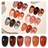GAOY Jelly Gel Nail Polish of 6 Transparent Milker Nude