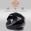 Milwaukee Helmets MPH9806DOT 'Ionized' Gloss Black Advanced Motorcycle Modular Helmet