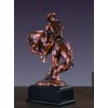Western Cowboy Bucking Horse Statue - Bronze Finish Figurine