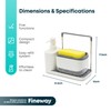 Fineway 3-in-1 Automatic Refillable Soap Dispenser Set with Sponge Holder,