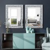 QMDECOR Crystal Crush Diamond Rectangle Silver Mirror for Wall Decoration