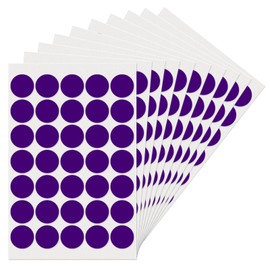 YIKIADA Purple Dot Stickers Round 1 Inch Sticker, Circle Colored Labels Color Coding Labels for Office Classroom Toddlers Activity 350 Pieces