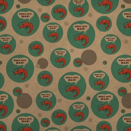 GRAPHICS & MORE Krill Out Man Chill Shrimp Funny Humor Premium Kraft Gift Wrap Wrapping Paper Roll