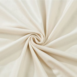 Royal Hotel Bedding Velvet Blackout Curtain Panels Top Grommet Heavyeight, Solid Panels Soft Velvet Window Drapes, Set of 2 Pieces, 108 inches Long Curtains, Velvet Off-White