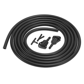 ACROPIX Front Windshield Washer Nozzle Sprayer Kit for Toyota Tacoma Camry with Hose Connector - Pack of 2 Black