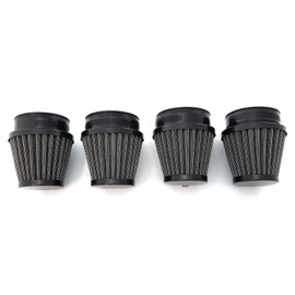Set of 4 Black Air Filter Pods - 42mm - Fits Kawasaki KZ900/1000 Z1 GPZ1100 - Fits Honda CB650 1979-1980