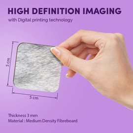 1 x Square MDF Fridge Magnet - Grey Hair Fur Wild Animal Wildlife 45245