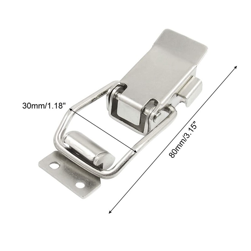 uxcell Stainless Steel Drawer Toolbox Toggle Latch Catch, 3.1-Inch