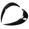 1 Pair Left Right Gloss Black Headlight Eyebrow Cover Trim