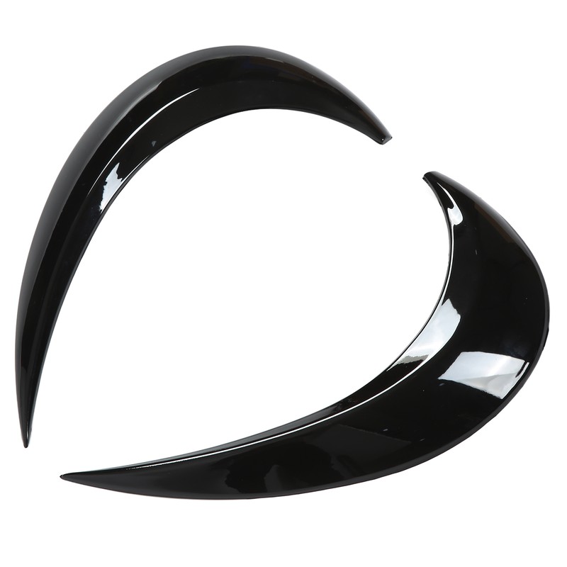 1 Pair Left Right Gloss Black Headlight Eyebrow Cover Trim