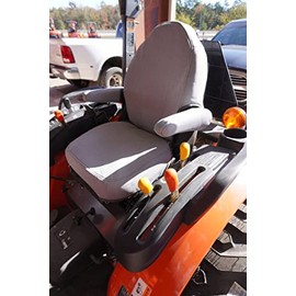 Durafit Seat Covers, Seat Covers for Tractor L3240, 3560,L3940,L4060,L4240,L4740,L5040,L5240,L5460,L5740,BX2370,BX23S,BX25D,LX3310,L3560 Cab,L6060 Cab Series KUBOTA Tractors in Taupe Twill.