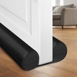 Neween Large Door Draft Stopper for Bottom Door Sweep Weather Stripping Noise Blocker Window Breeze Blocker Adjustable Bottom Draft Seal Insulation Strip Gap Filler (Black, Fits 30"-36" Width)
