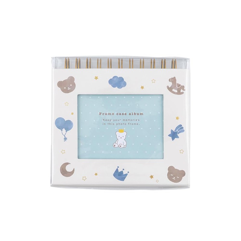 Nakabayashi Frame Case Album, Ring Style/L-Size, 1-Tier Pocket Base, Baby