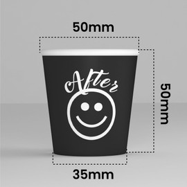 Pack of 100 Paper Cups for Coffee 65ml DownupCUP Eco Friendly Biodegradable Disposable Small Asport Hot Drinks