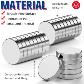 FINDMAG 30 Pack Refrigerator Magnet, 15x3mm Small Magnets, Fridge Magnetic Whiteboard Magnet, Small Rare Earth Magnets Disc, Neodynium Magnetic for Whiteboard, Fridge, Crafts