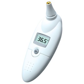 boso bosotherm medical – Digitales Infrarot-Fieberthermometer zur Körpertemperatur-Messung im Ohr mit Leucht-Display und Speicher für die letzte Messung – Inkl. Hygiene-Schutzhüllen