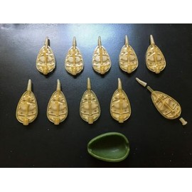 10 X INLINE METHOD FEEDERS + MOULD. Choose 20g, 30g, 40g, 50g, Carp, fishing tackle (40)