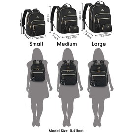 MATEIN - Mochila para mujer, 15.6 pulgadas, bonita y elegante mochila impermeable con puerto USB, bolsa de hombro para uso diario informal para viajes universitarios, regalos para damas, juego de 2