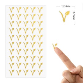 ARK Creation 50 Wedding Meal Stickers for Place Cards - Place Card Menu Choices - Wedding Meal Choice Stickers (Gold, Vegan)
