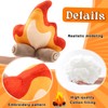 PullCrease Campfire Plush Toys Fake Fire Firewood Plush Pillow Woodland