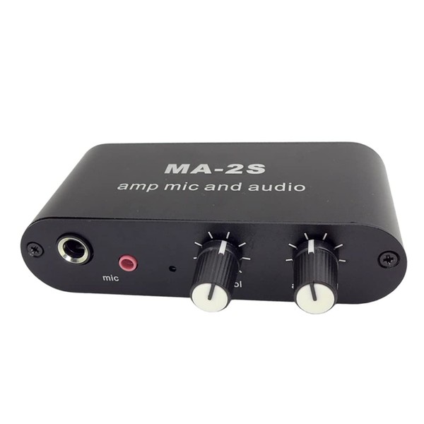 Dovhmoh 3.5mm Condenser Microphone Amplifier Headphone Amplifier Music Audio Preamp