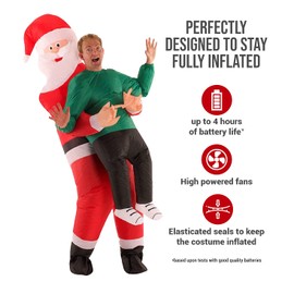 Morph MCPISA Inflatable Costume, Unisex, Santa Adults, One Size