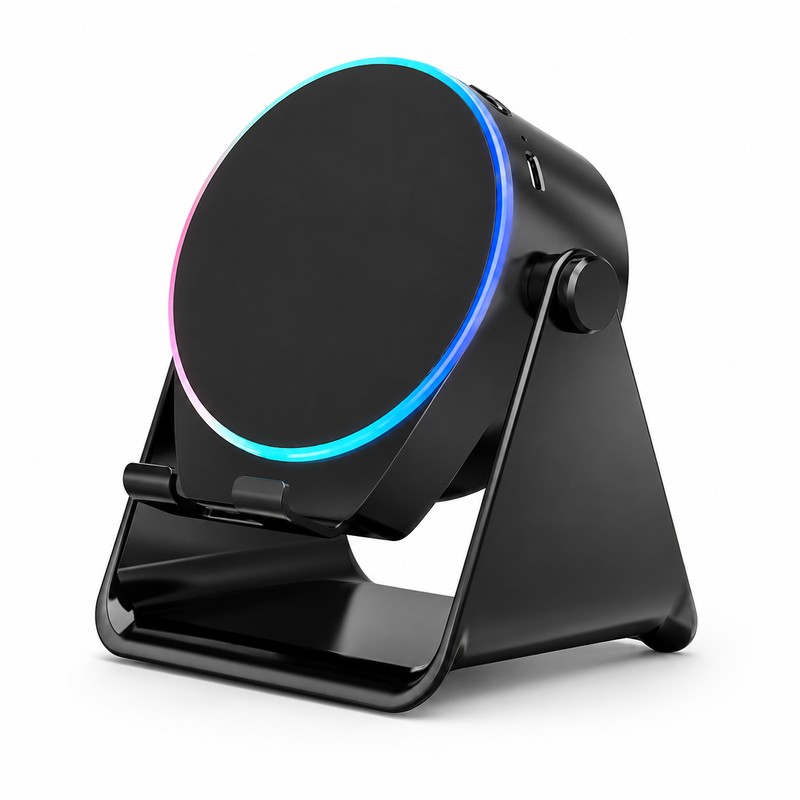 Wireless Induction Speaker Phone Stand for Desk Use – 360°