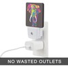 Oeaskly Elephant Night Light,Colorful Elephant Plug-in Night Lights with Dusk-to-Dawn