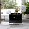 KitchenCraft Lovello LOVSINKBLK Retro Metal Kitchen Sink Tidy, 20 x